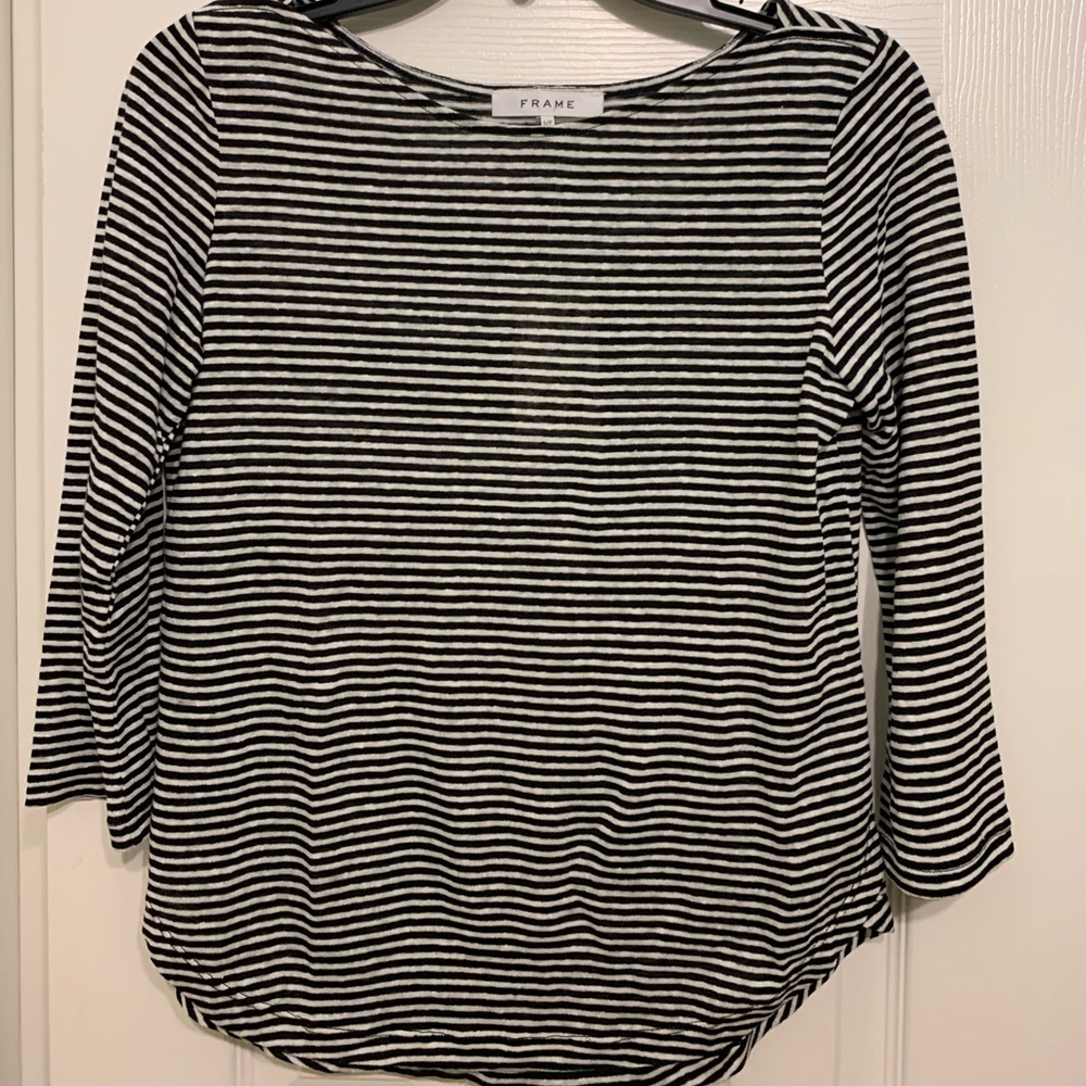 Frame Weekender lightweight stripe shirt